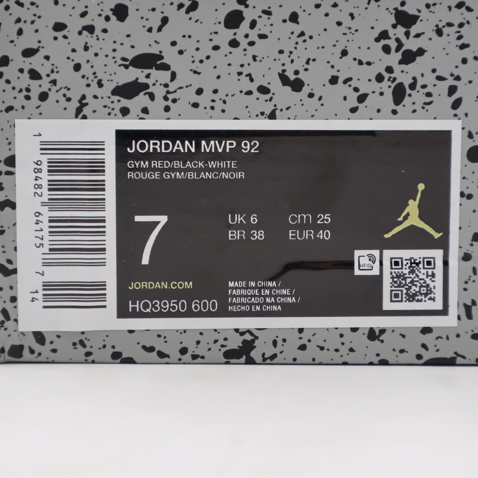 HQ3950-600 Nike Air Jordan MVP 92 Gym Red White Black (Men's)