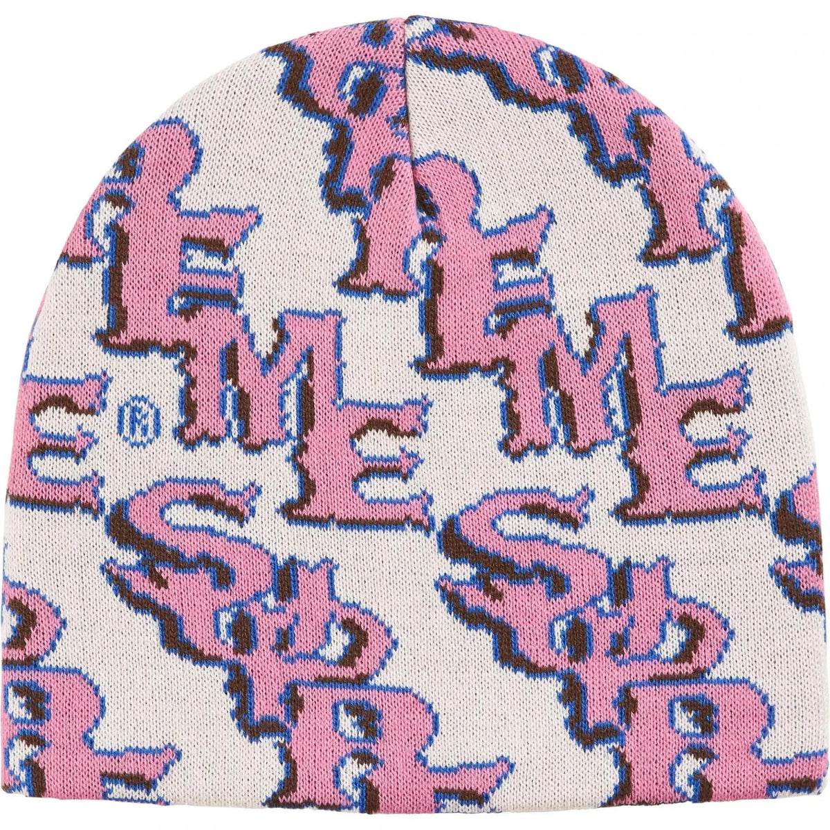 Supreme Slanted Gothic Outline Beanie Light Tan