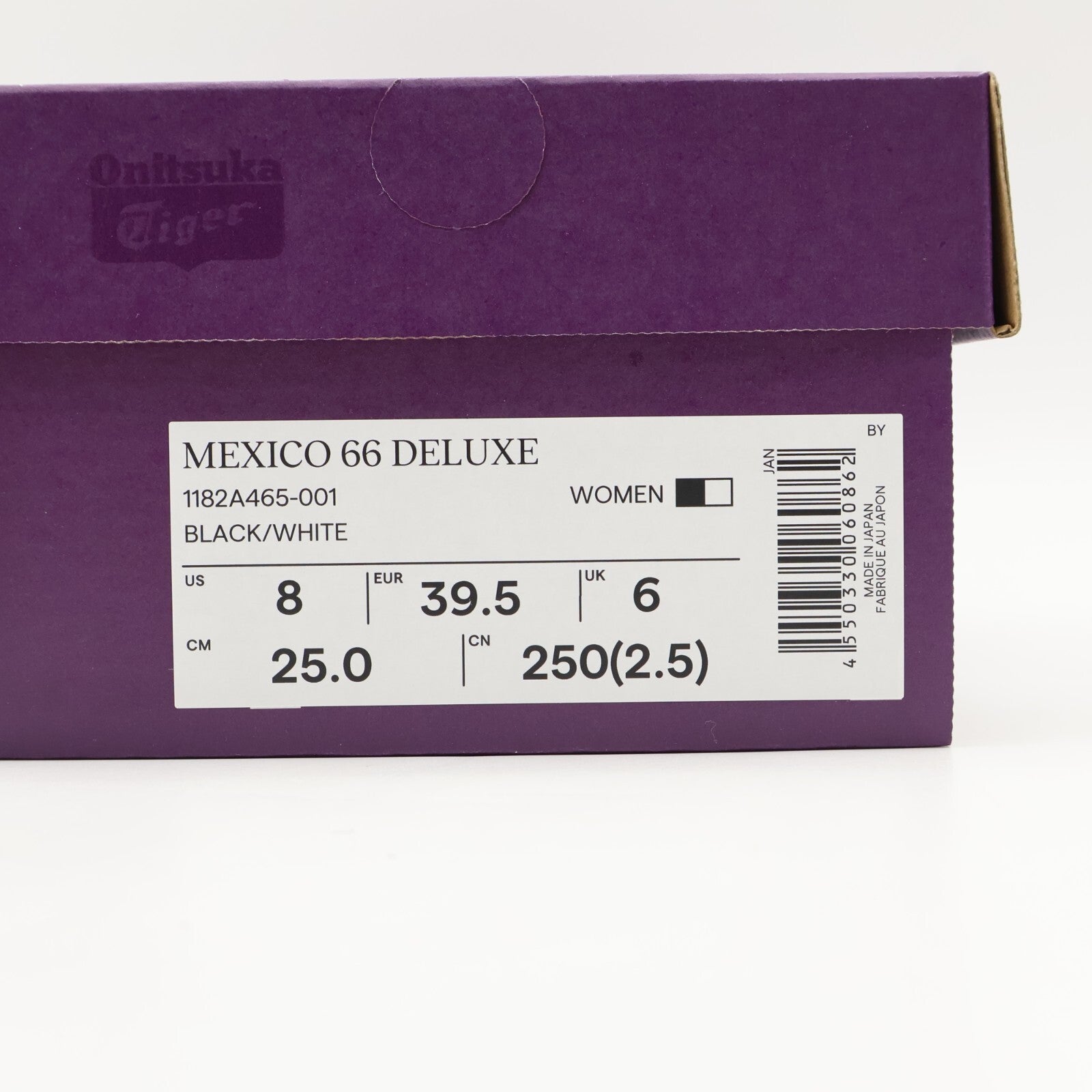 1182A465-001 Onitsuka Tiger NIPPON MADE Mexico 66 Deluxe Black White (Women's)