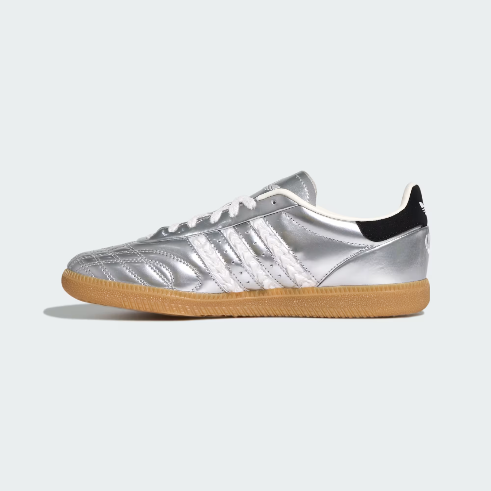 HP7105 adidas Samba JP Silver Metallic Core White (Men's)