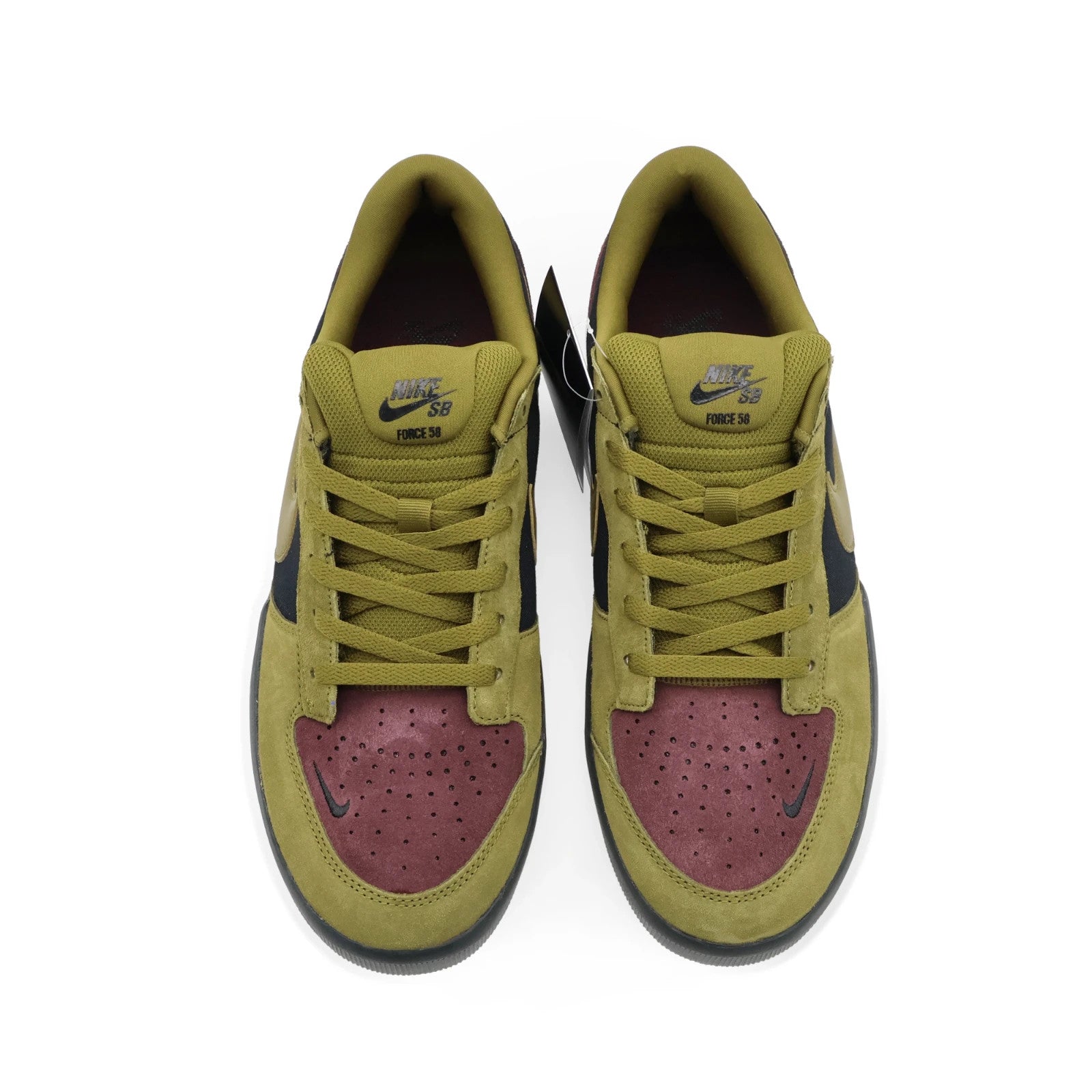 DV5477-008 Nike SB Force 58 Black Burgundy Crush Off Noir Olive Flak (Men's)