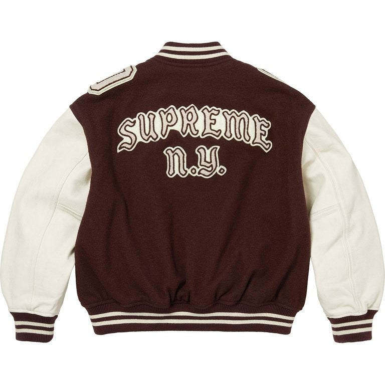 Supreme Captains Varsity Jacket Brown