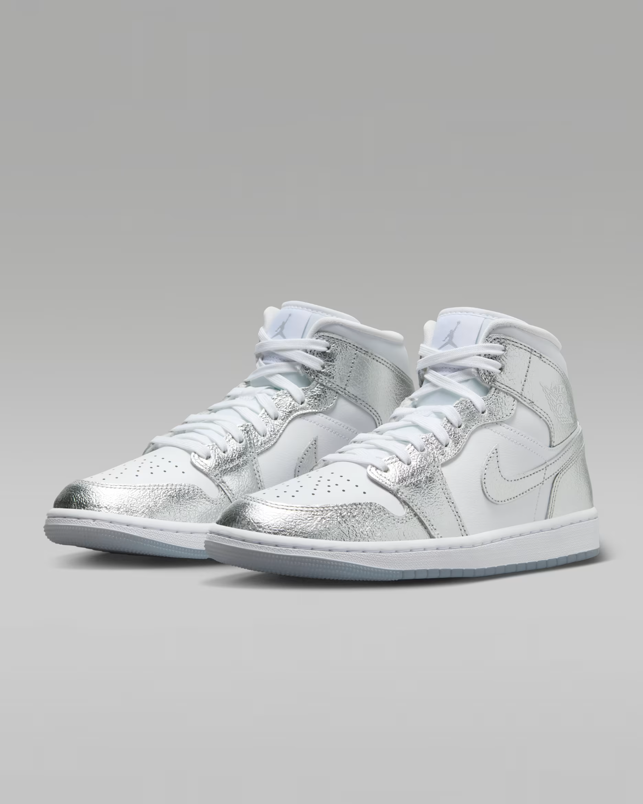 FN5031-100 Nike Air Jordan 1 Mid SE "Metallic Silver" (Women's)