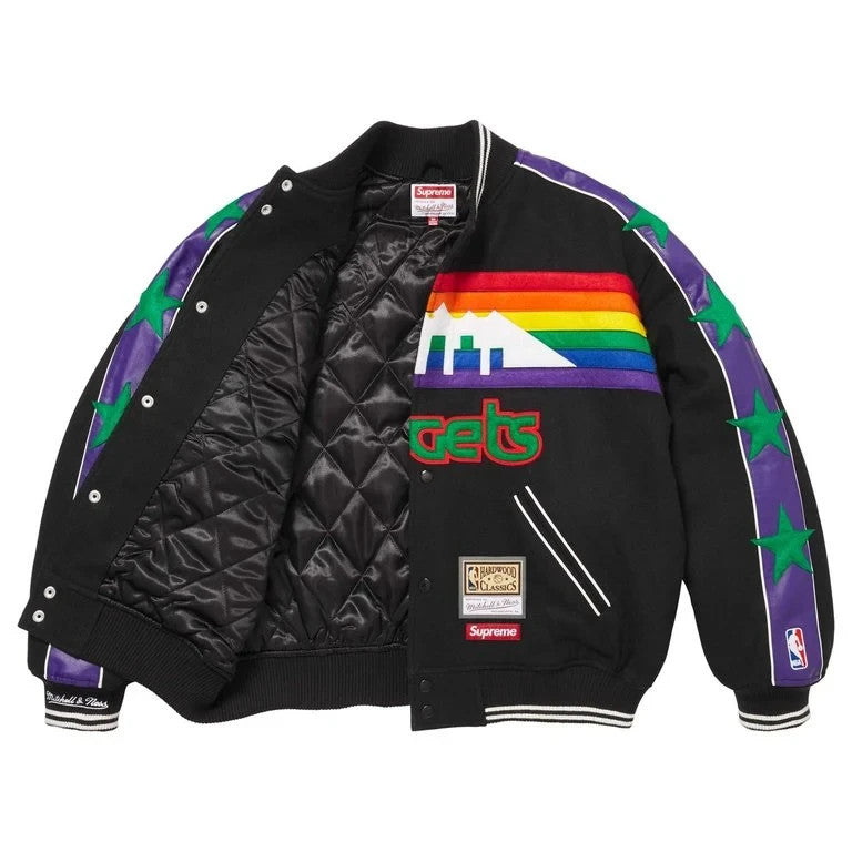 Supreme Mitchell Ness Teams Varsity Jacket Black