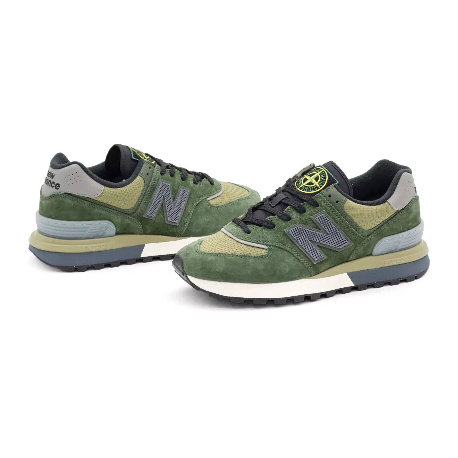U574LGIL Stone Island New Balance 574 Legacy Dark Green Khaki Brown Grey (Men's)