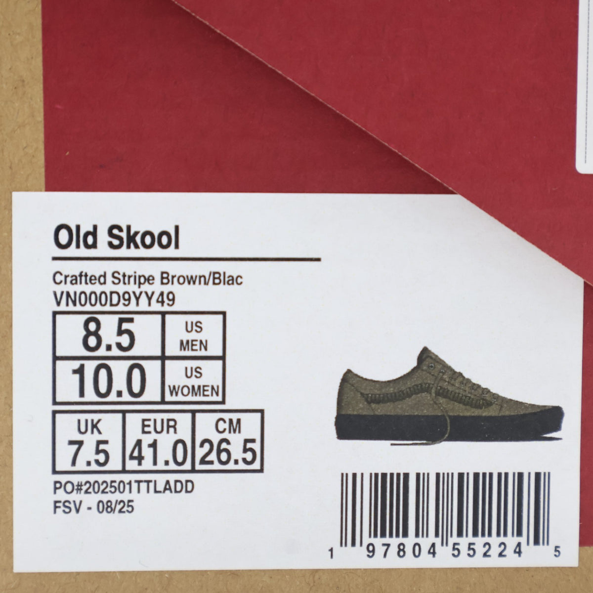 VN000D9YY49 Vans Old Skool Craft Stripe Brown Black (Men's)