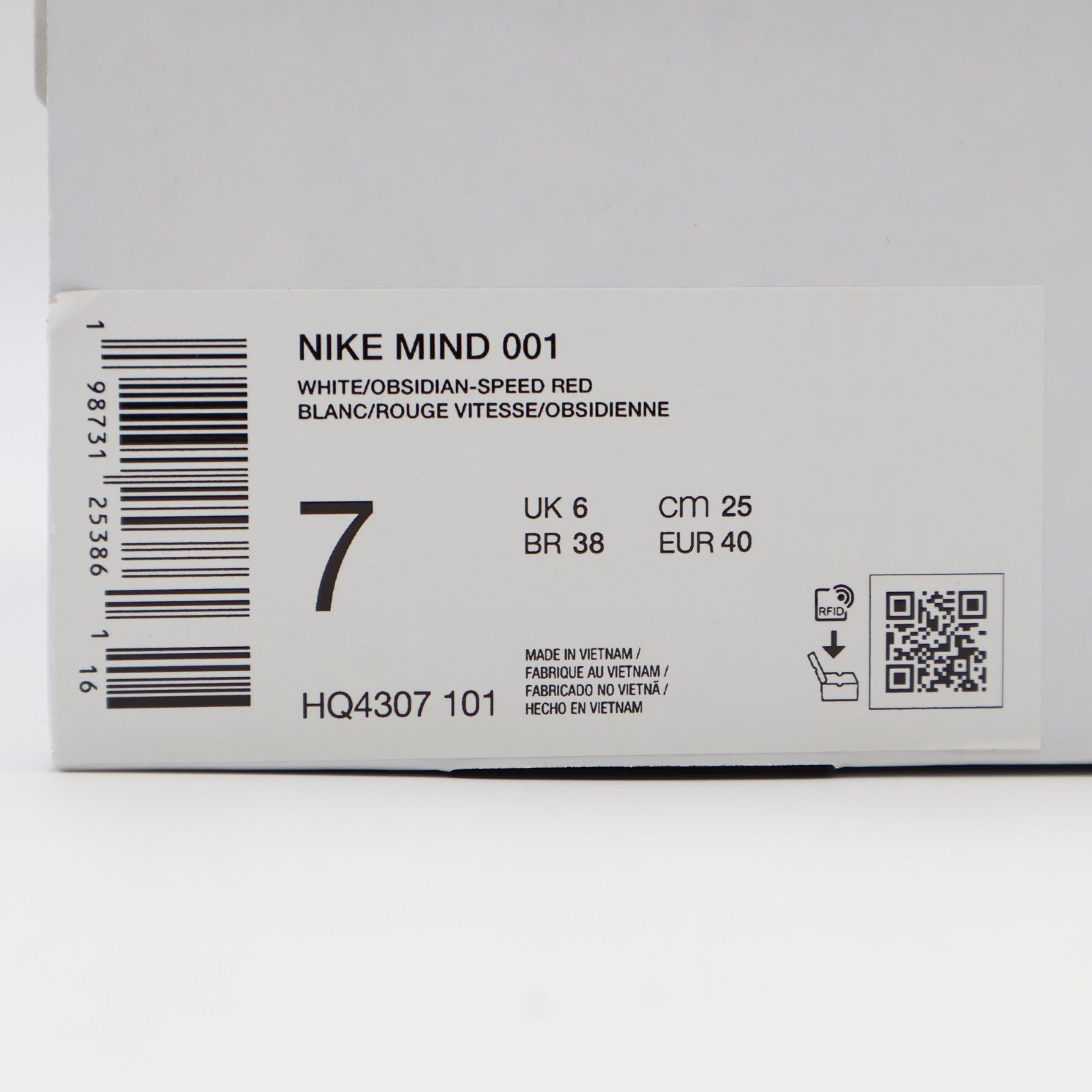 HQ4307-101 Nike Mind 001 Mules White Speed Red (Men's)