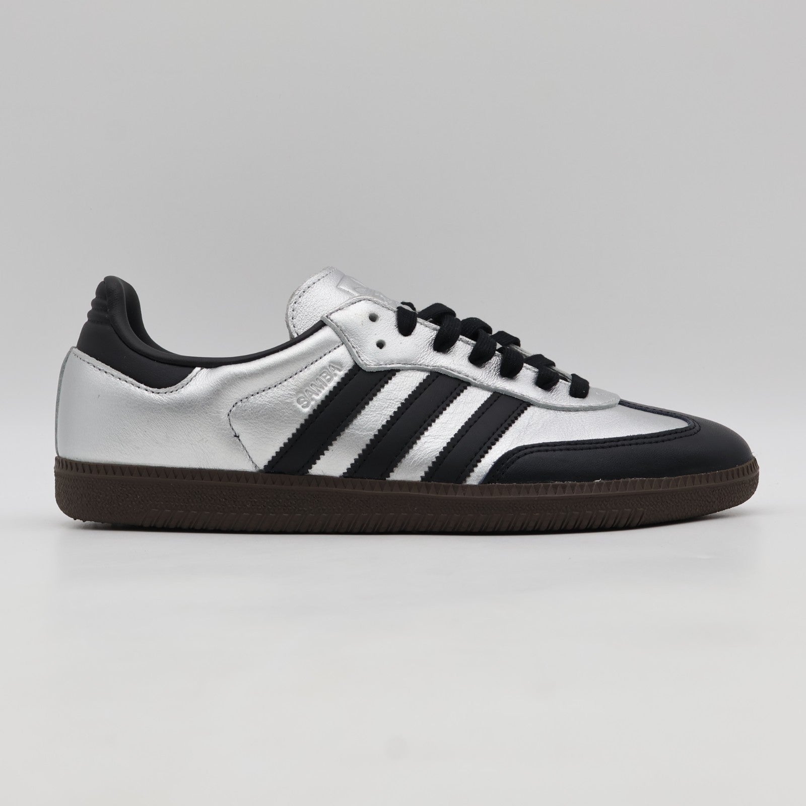 KI8464 adidas Originals Samba OG Silver Metallic Core Black Dark Brown (Men's)