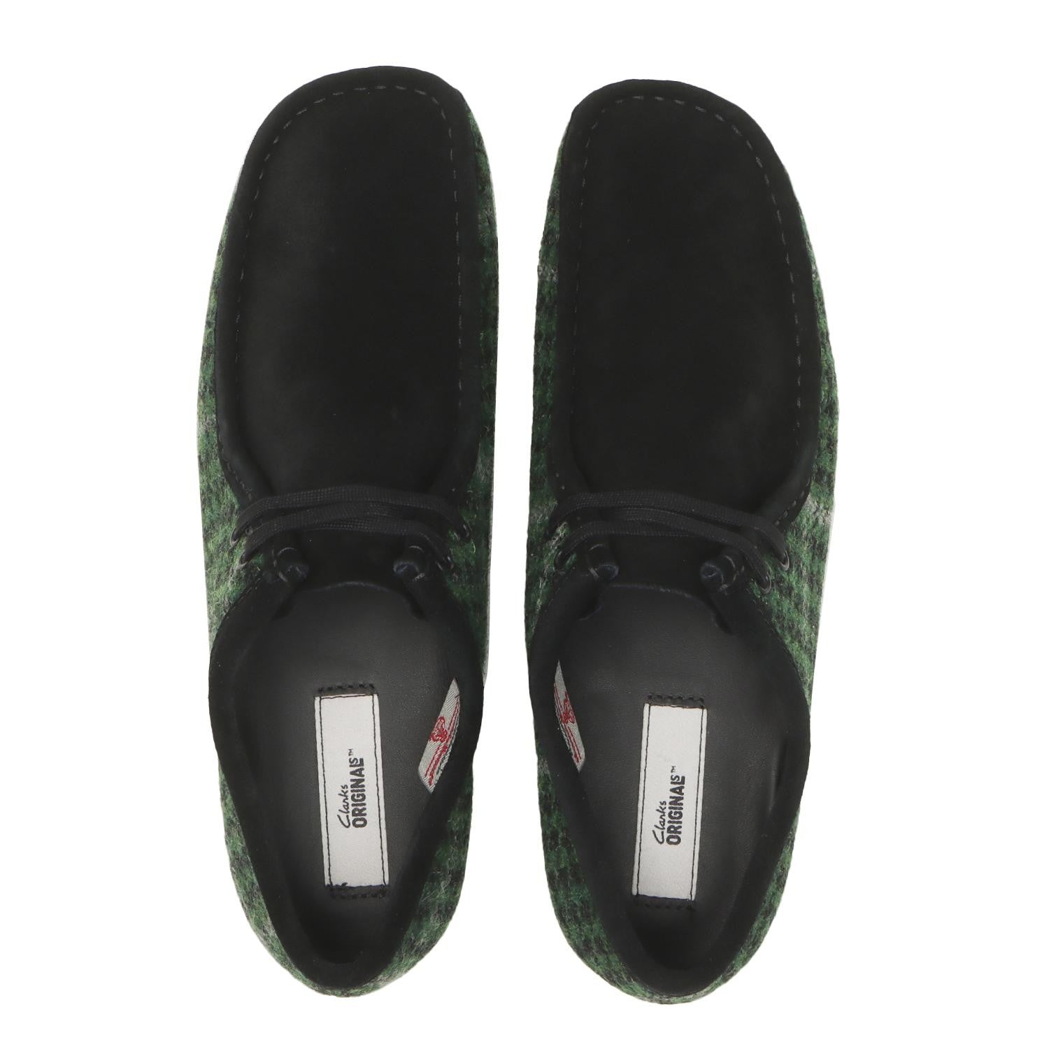 26182790 Harris Tweed Ã Clarks Wallabee Green Tweed Combi ( Men's )