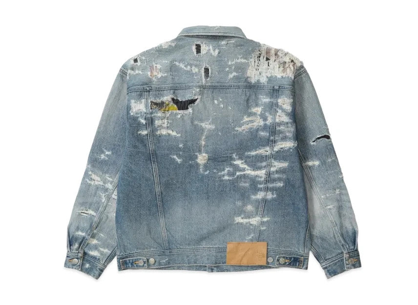 Supreme x MM6 Maison Margiela Distressed Selvedge Denim Trucker Jacket "Washed I