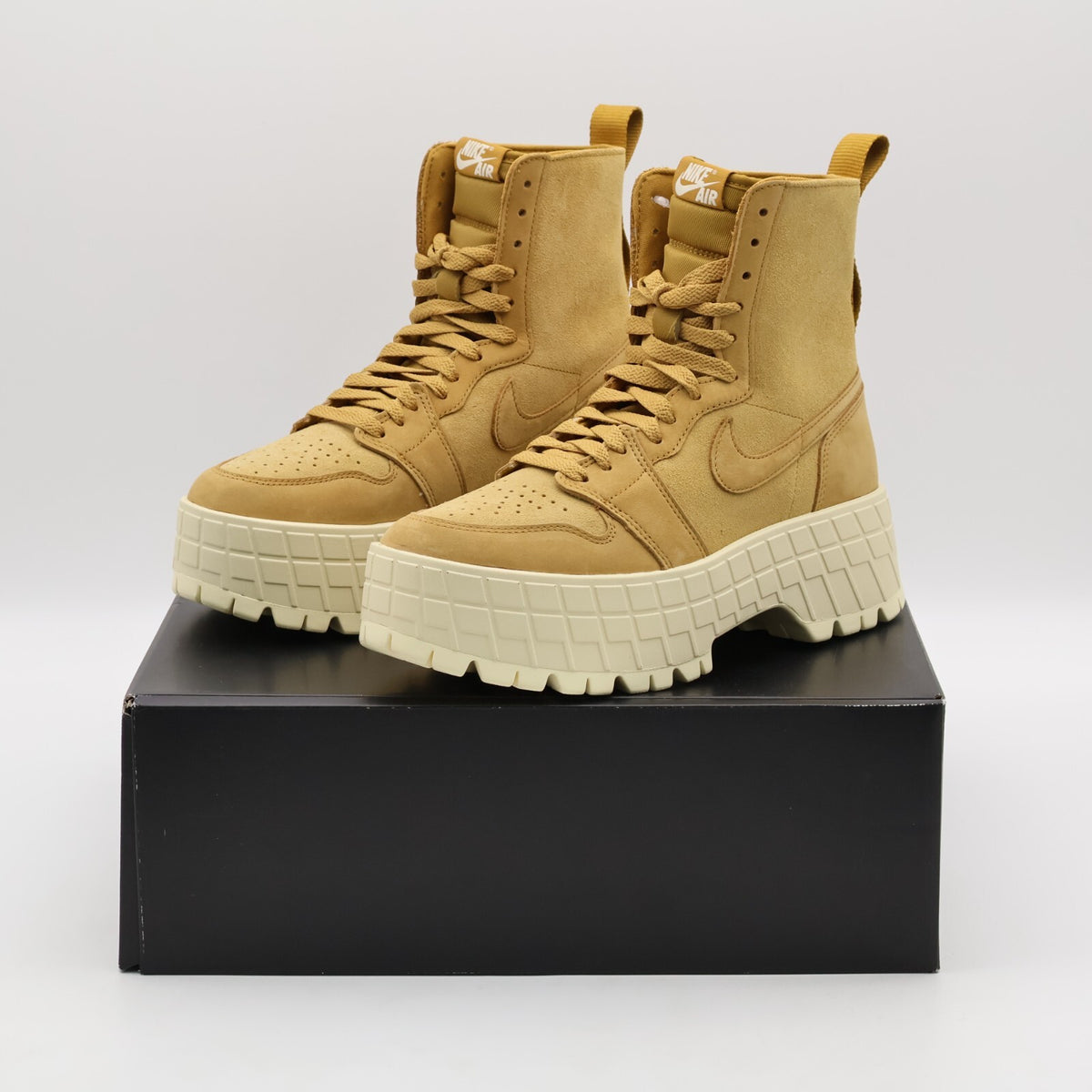FJ5737-700 Nike Women's Air Jordan 1 Brooklyn Wheat Muslin (Women's)