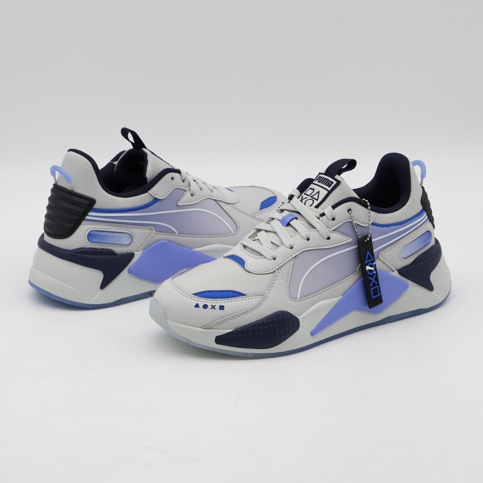 396311-01 PlayStation Puma RS-X Glacial Gray Blue Skies (Men's)