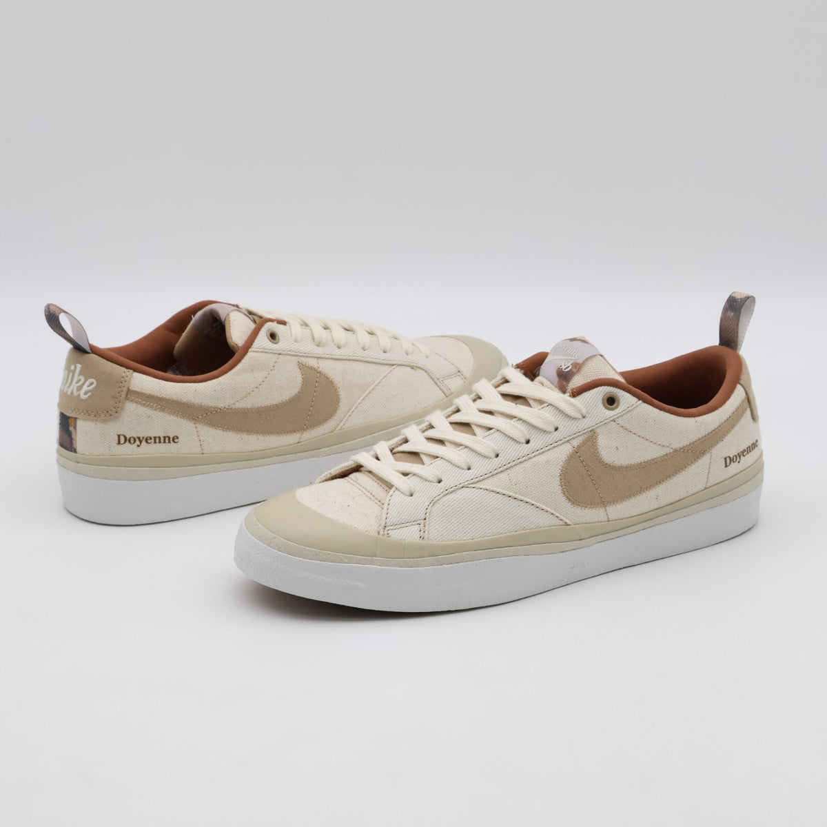 DZ3406-100 Doyenne Ã Nike SB Blazer Low Coconut Milk and Rattan Sail Brown Beige