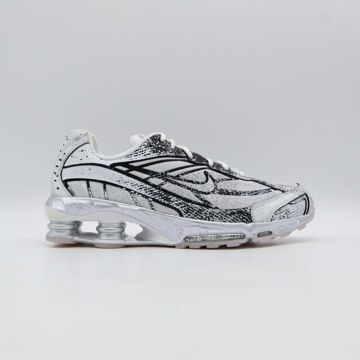 IB8174-100 Nike Shox Ride 2 White Metallic Platinum Black Flat Gold (Men's)