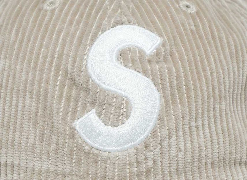 Supreme Corduroy S Logo 6-Panel Stone