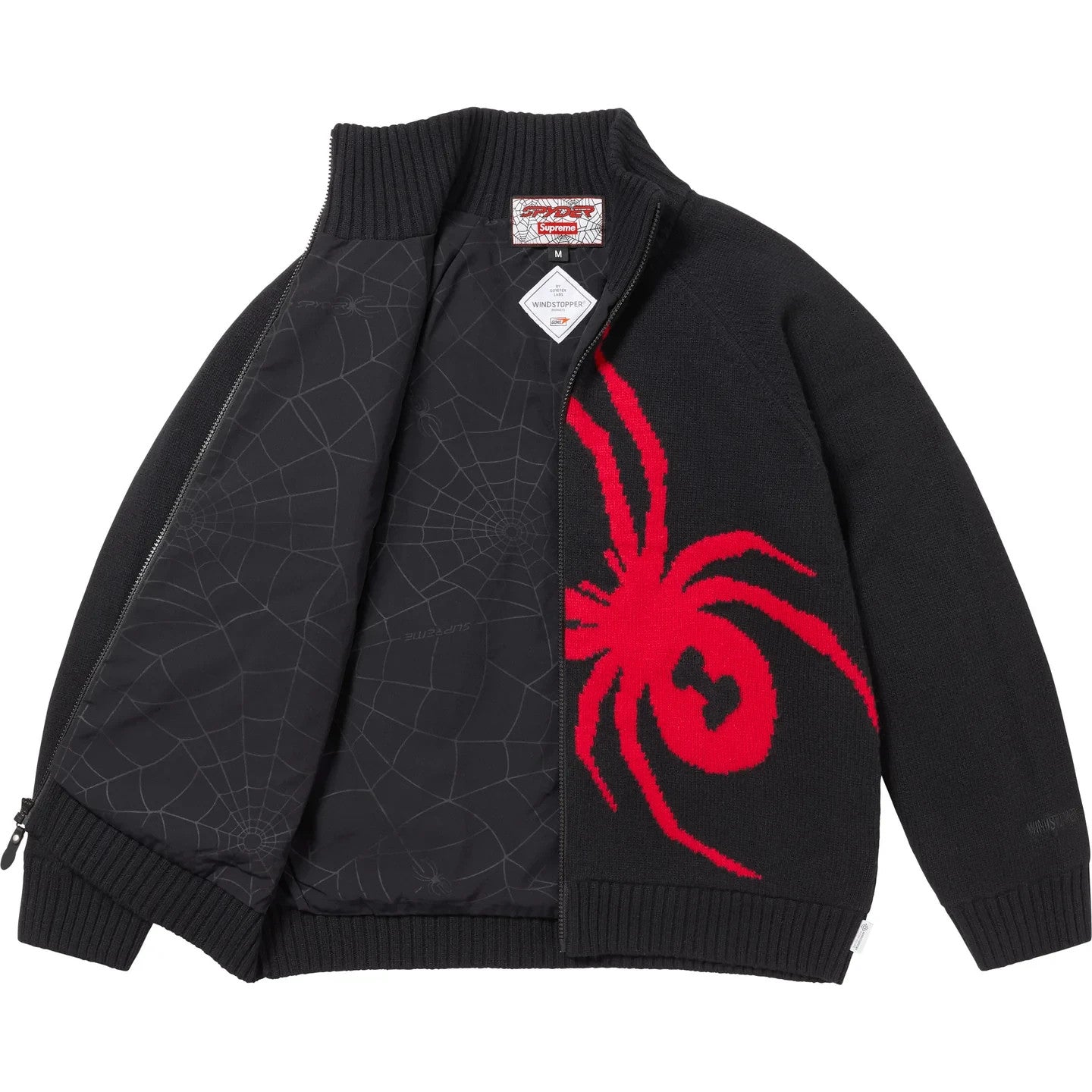 Supreme Spyder WINDSTOPPER Zip Up Sweater Black