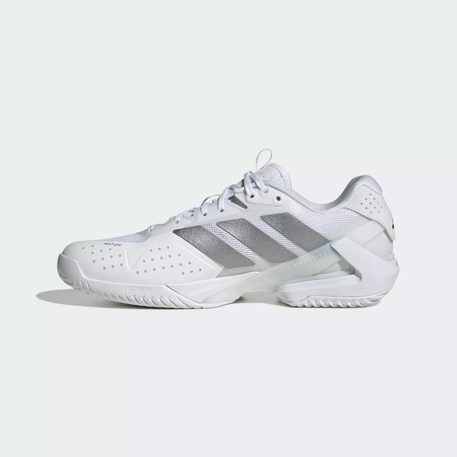 KK4409 adidas Adizero Ubersonic 5 Tennis Cloud White/Tech Grey Metallic (Men's)