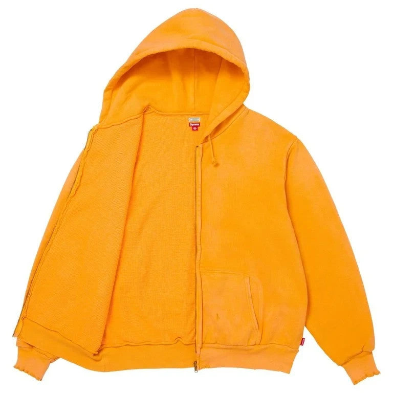 Supreme x A.PRESSE Vintage Zip Up Hooded Sweatshirt Yellow