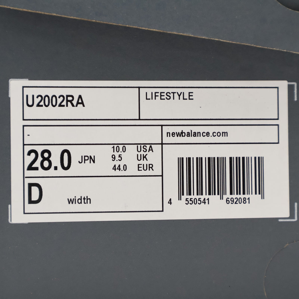 U2002RA New Balance 2002R  Dark Grey (Men's)