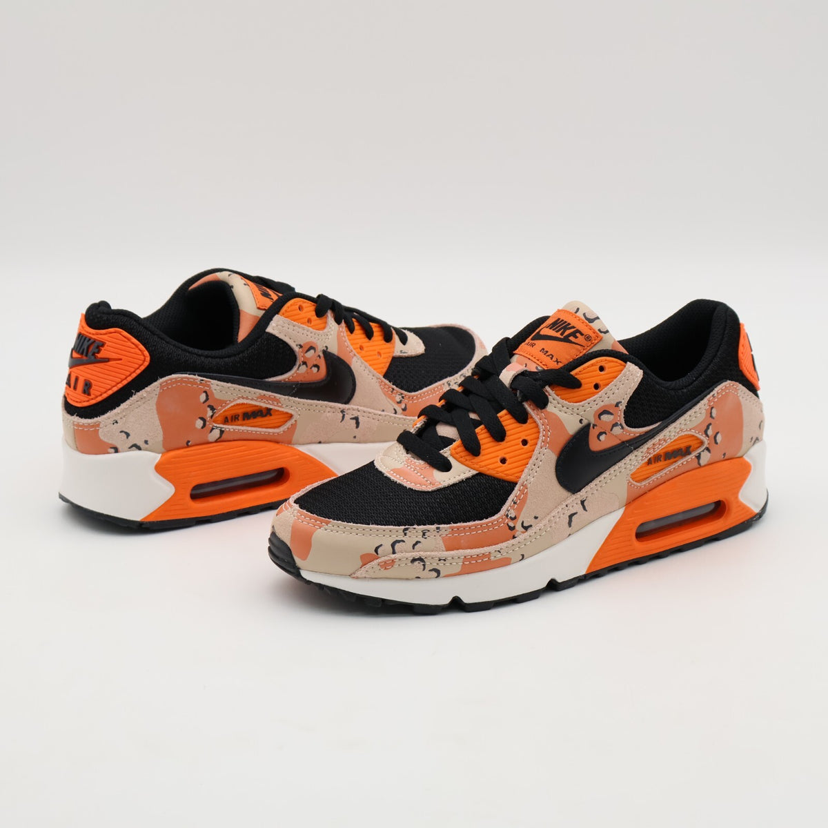 IF1721-201 Nike Air Max 90 PRM Bio Beige Safety Orange Phantom Black (Men's)