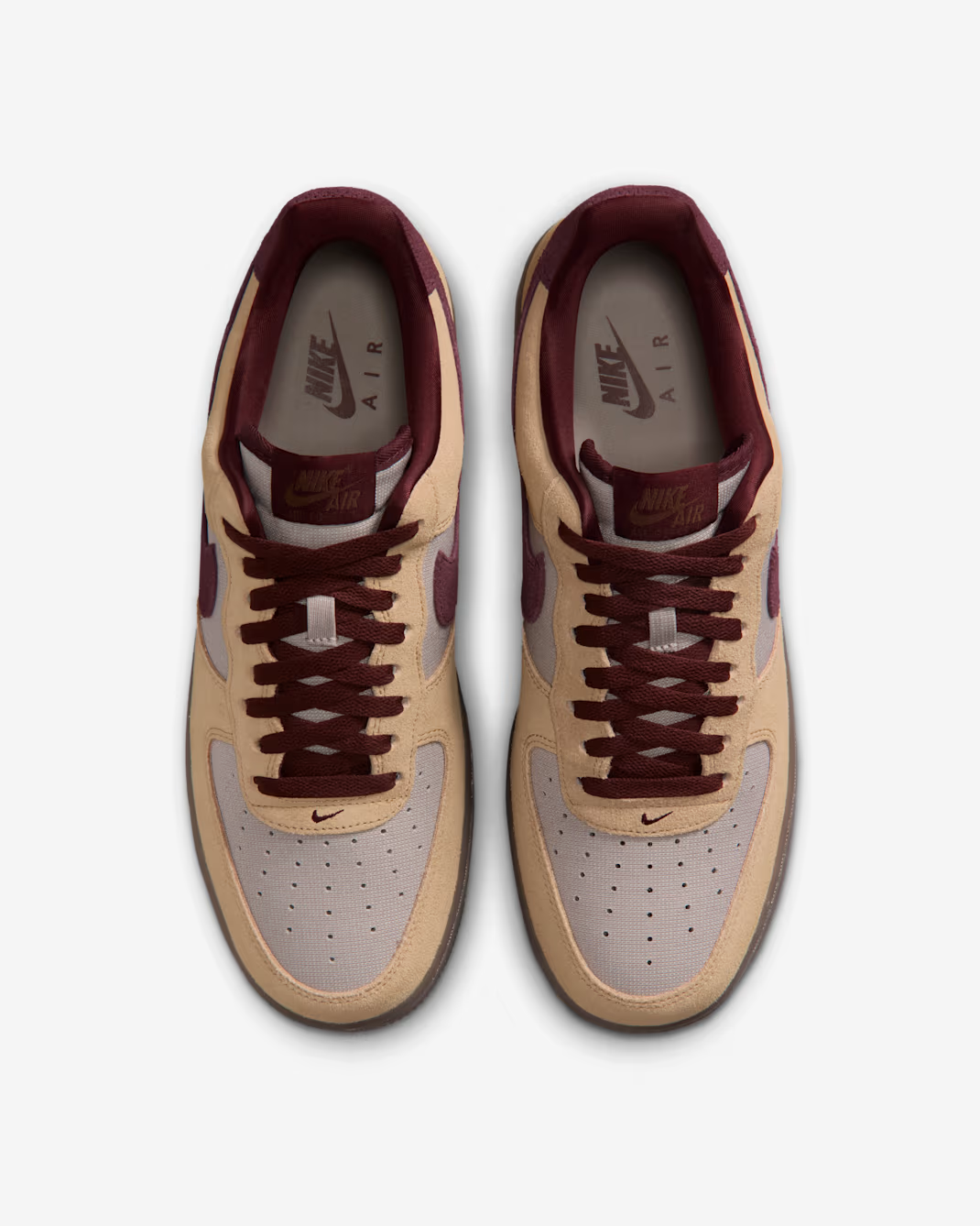 IQ3408-286 Nike Air Force 1 Low Linen Moon Particle Burgundy Crush (Men's)