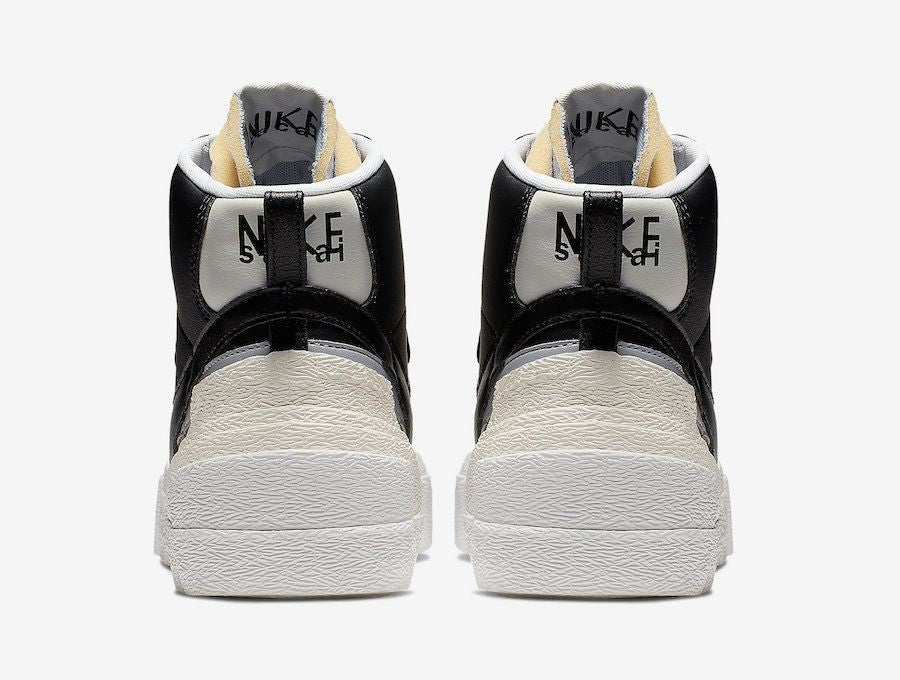 BV0072-002 sacai Ã NIKE BLAZER MID "BLACK/WOLF GREY/WHITE" (Men's)