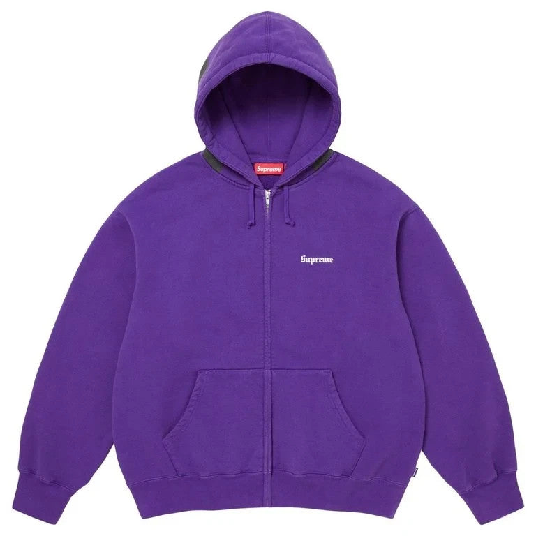 Supreme Paris is Burning Zip Up Hooded Sweatshirt Purple