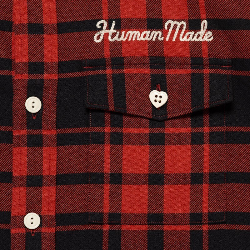 HUMAN MADE Flannel Check Shirt"Red