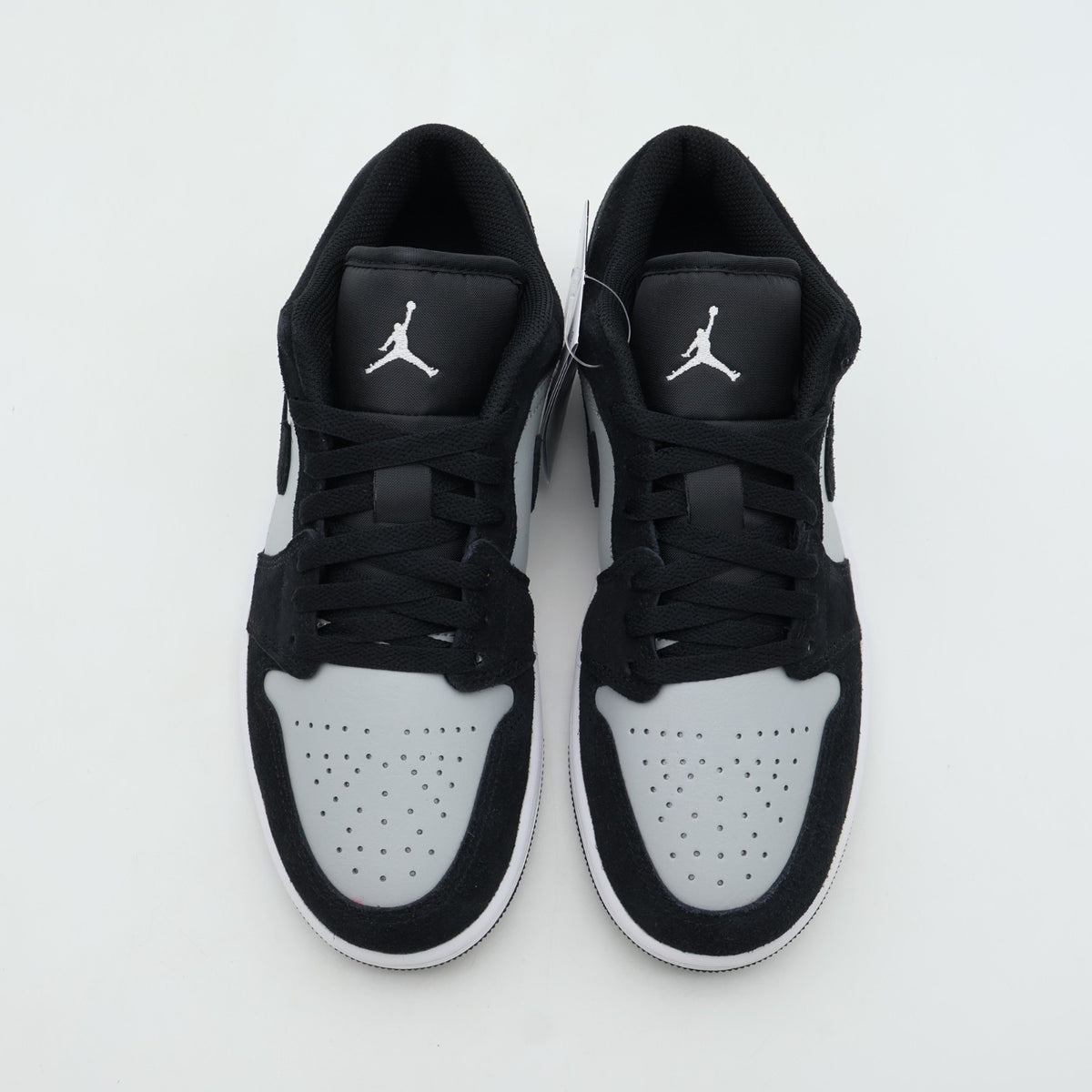 553558-048 Nike Air Jordan 1 Low "Black/Light Smoke Grey/White" (Men's)