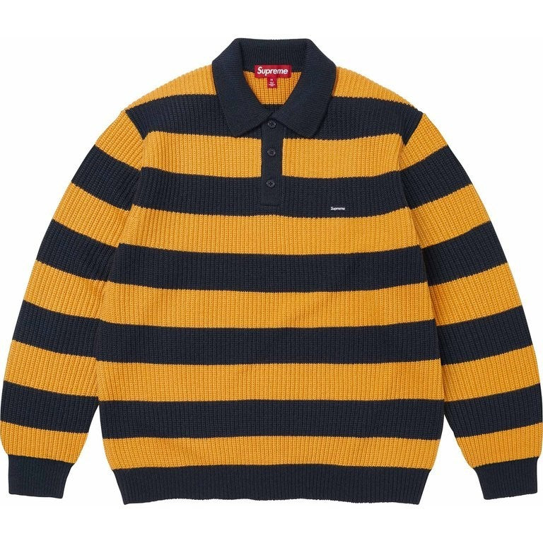 Supreme Small Box Sweater Polo (26FW) Navy Stripe