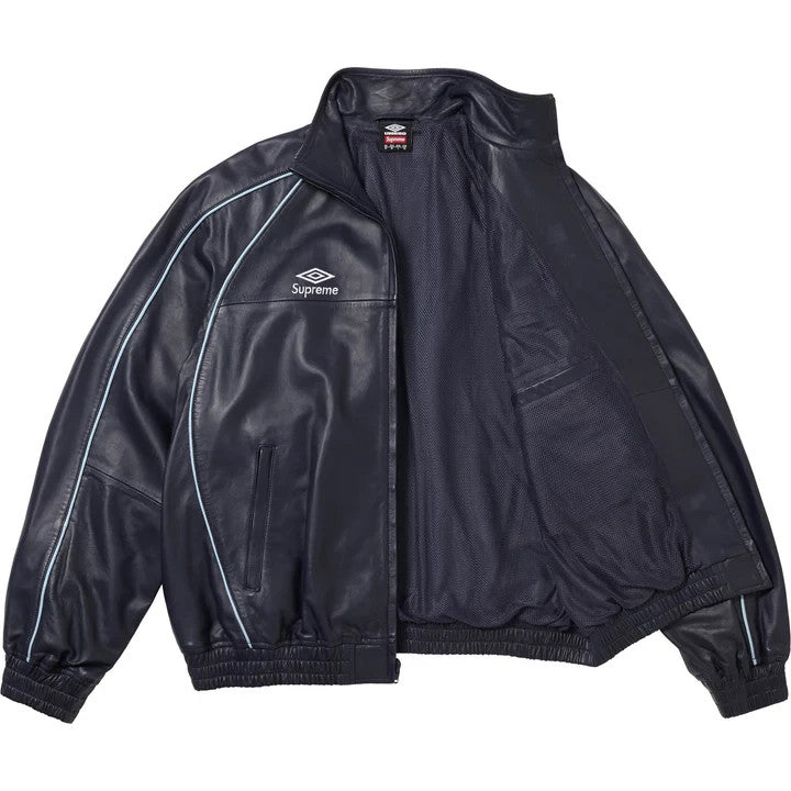 Supreme Umbro Leather Track Jacket Navy