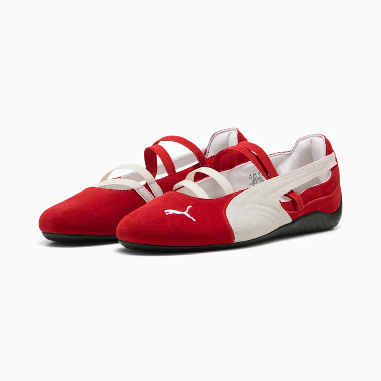 401287-07 Puma  Speedcat Ballet Suede For All Time Red Puma White (Women's)