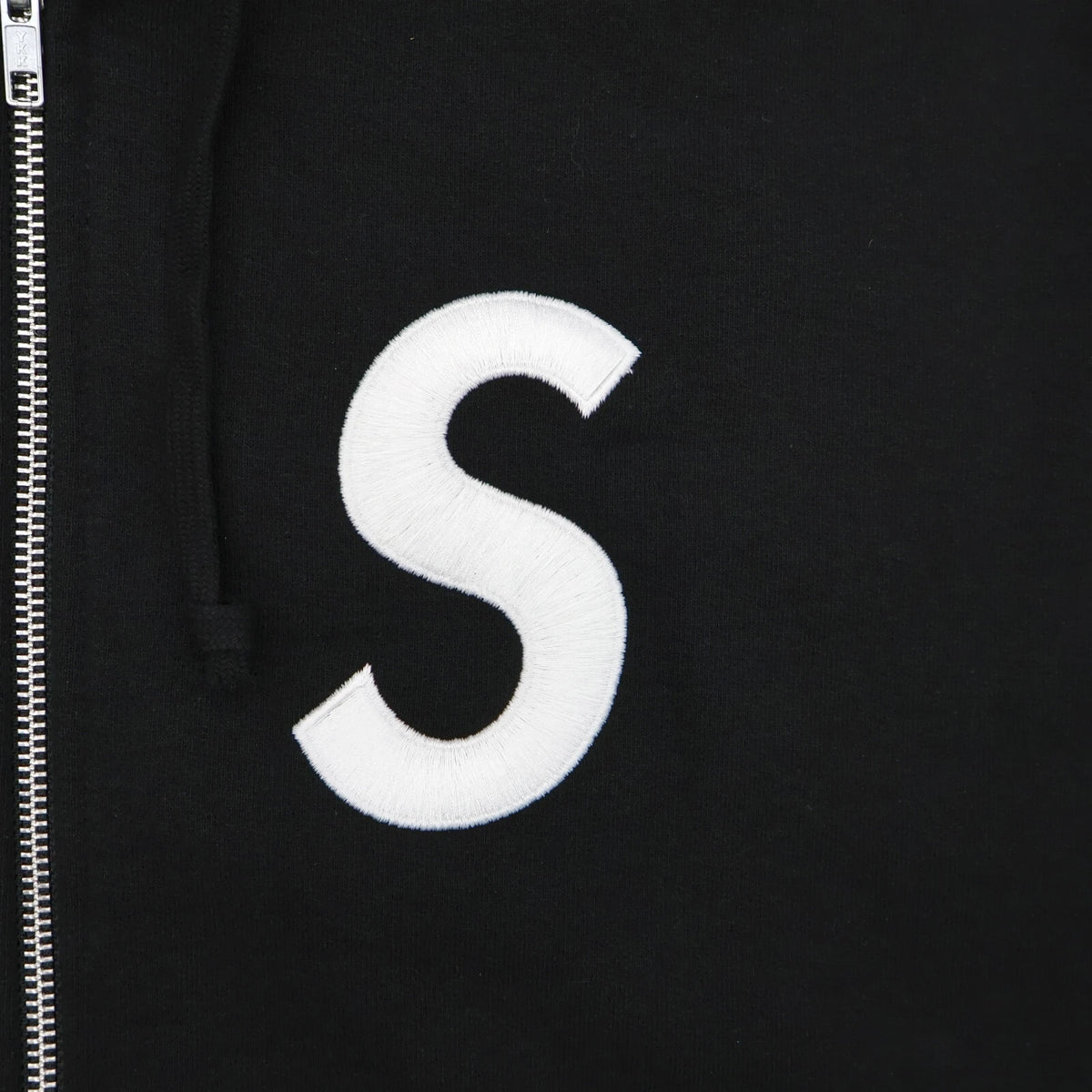 Supreme S Logo Zip Up Hooded Sweatshirt Black (FW24)