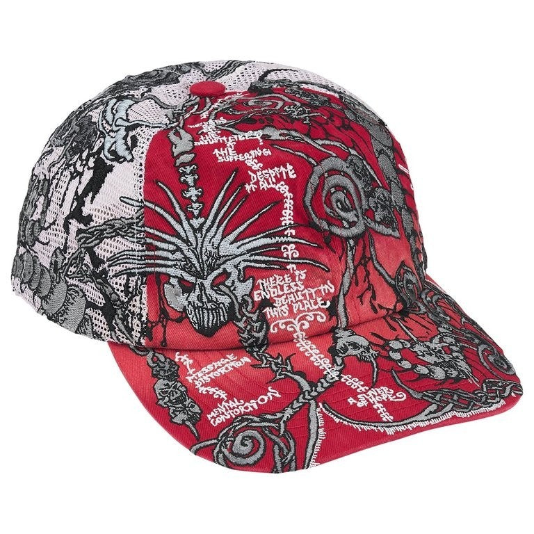 Supreme Wombat Embroidered Mesh Back 6-Panel Red