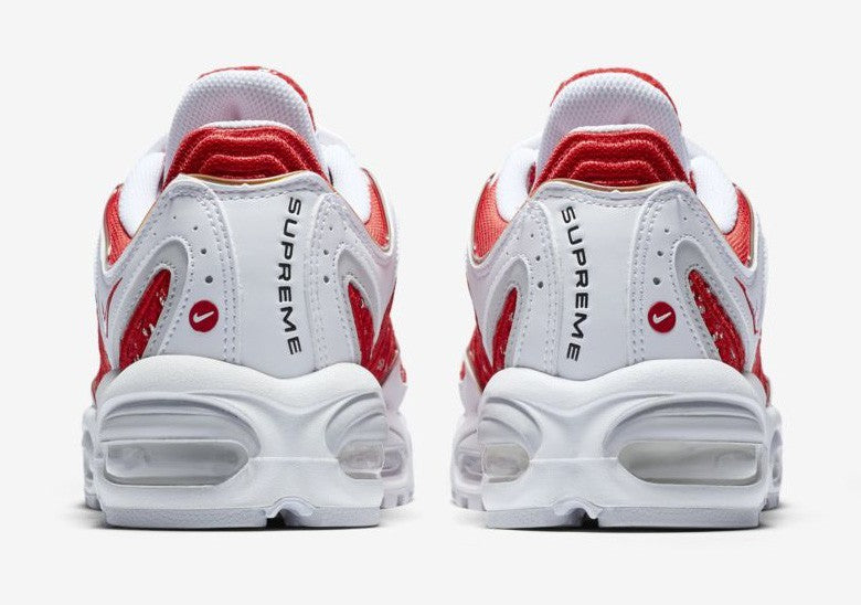 AT3854-100 Supreme Ã Nike Air Max Tailwind 4 "Red" (Men's)