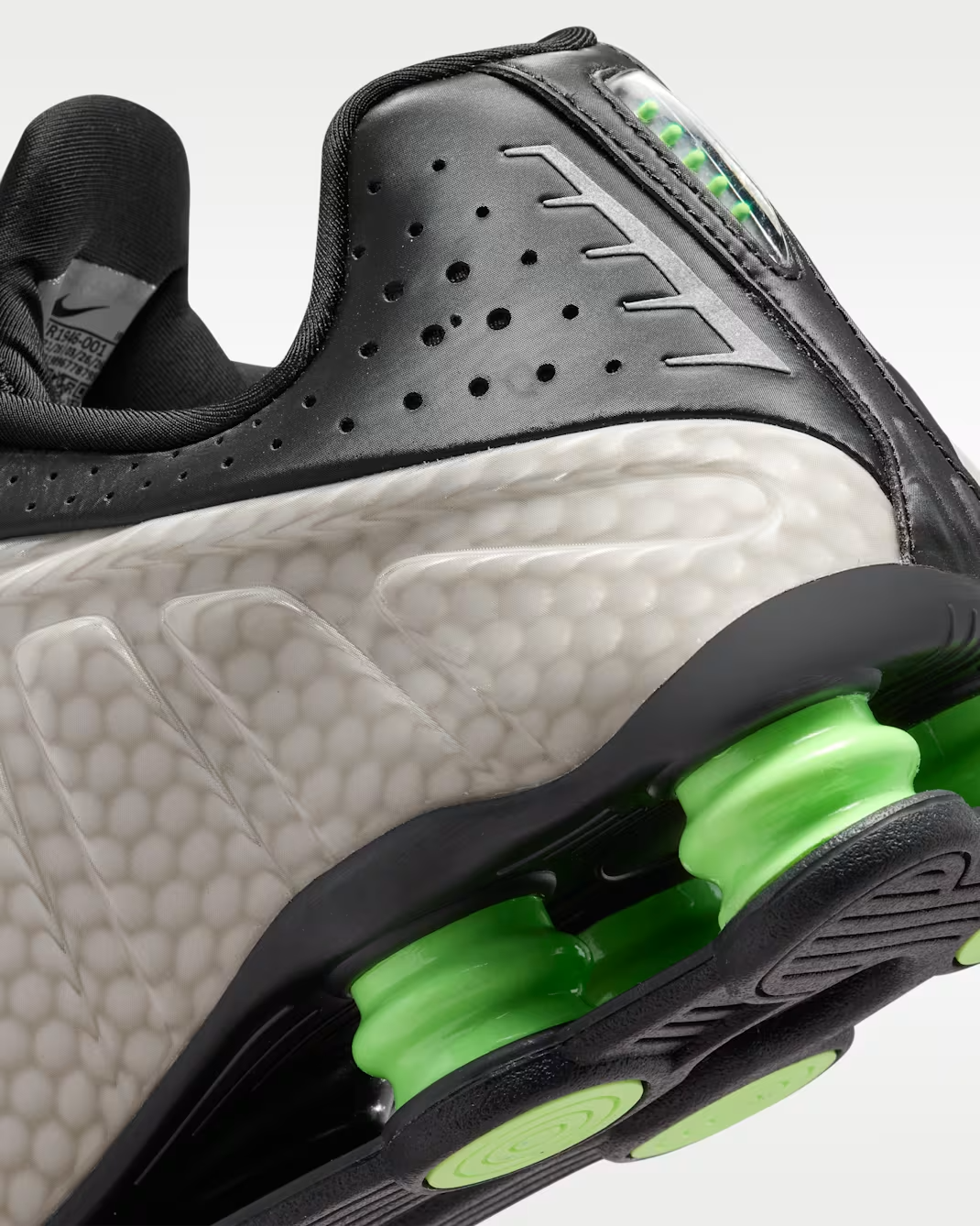 IR1946-001 Nike Shox R4 SP "Black and Lime Glow" (Men's)
