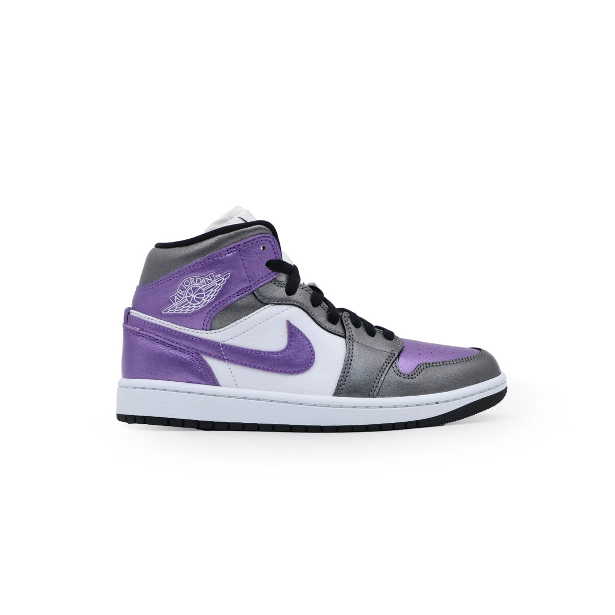HJ5911-105 Nike Women's Air Jordan 1 Mid Metallic Purple (Women's)