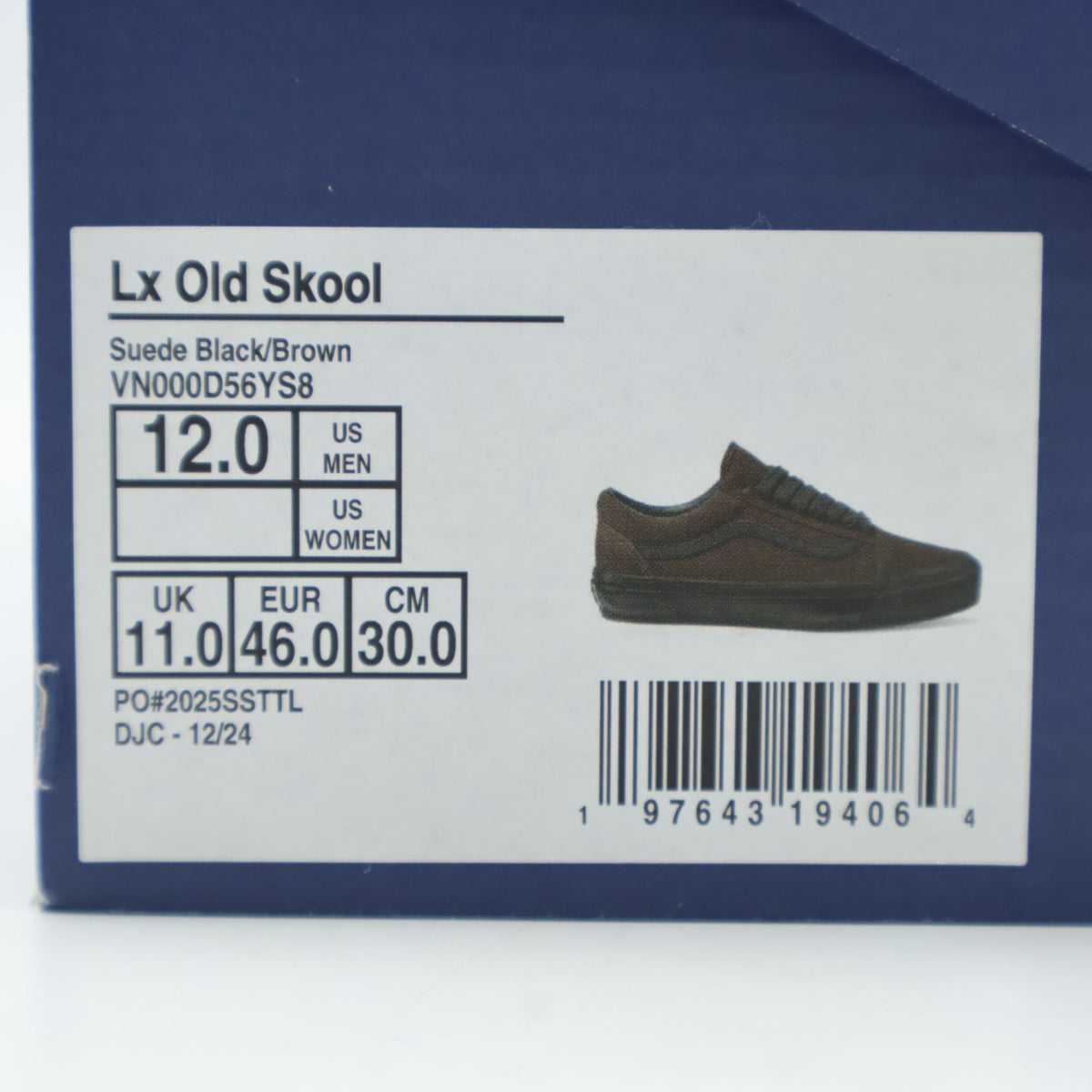 VN000D56YS8 Vans LX Old Skool Suede Black Brown (Men's)
