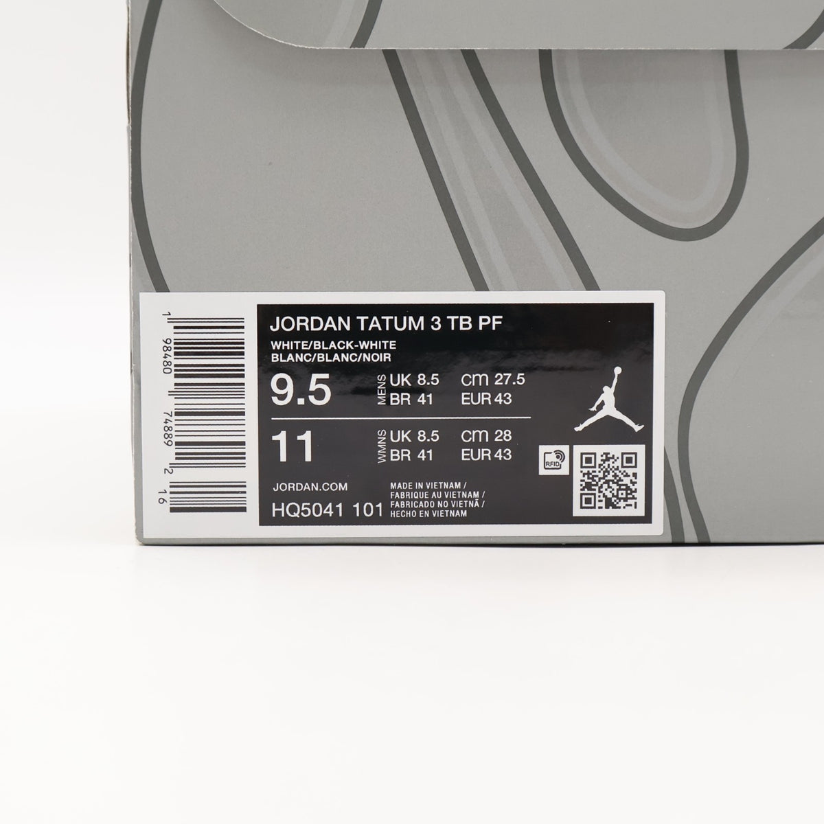 HQ5041-101 Nike Jordan Tatum 3 White White Black (Men's)