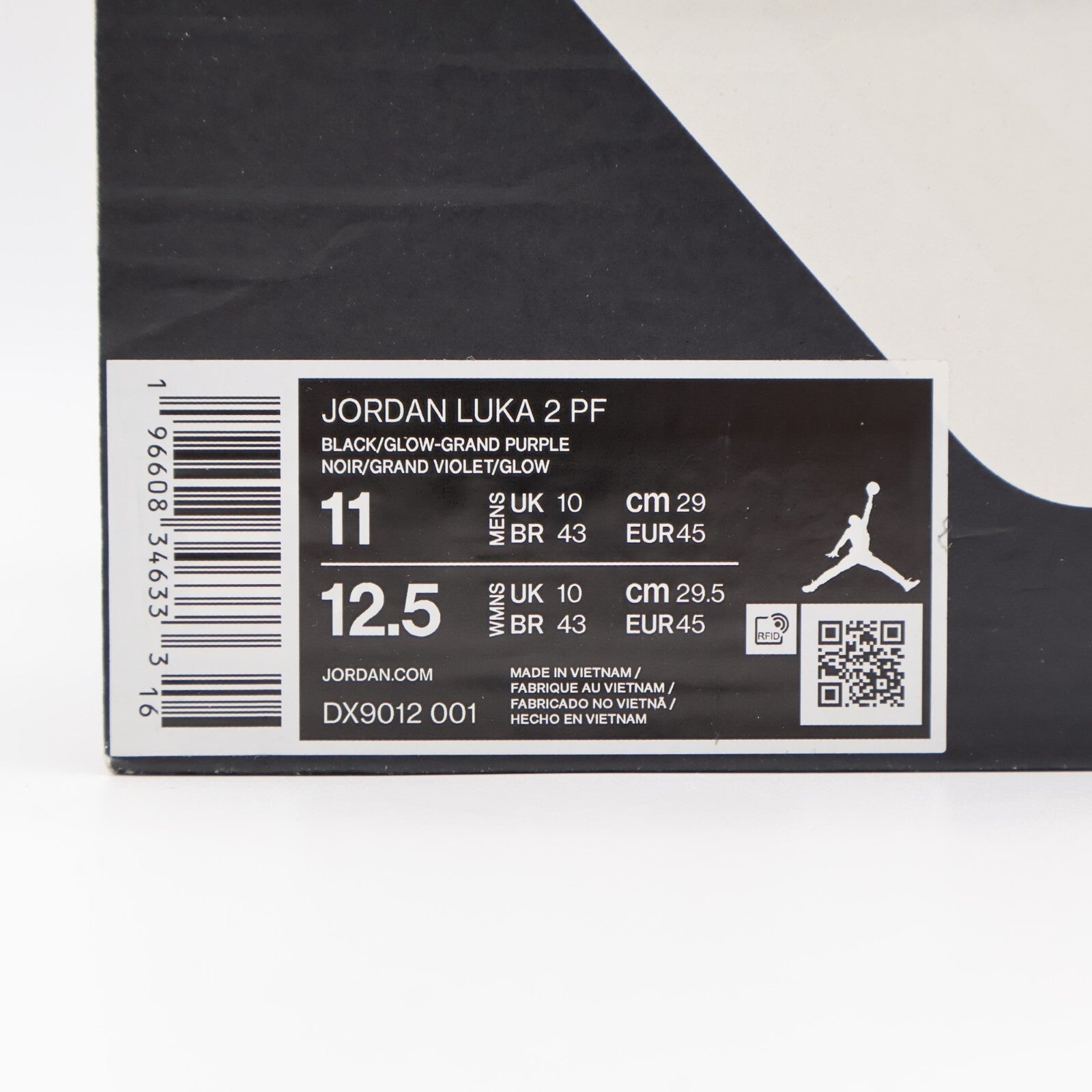 DX9012-001 Nike Jordan Luka 2 Space Hunter Black Grand Purple Green Glow (Men's)