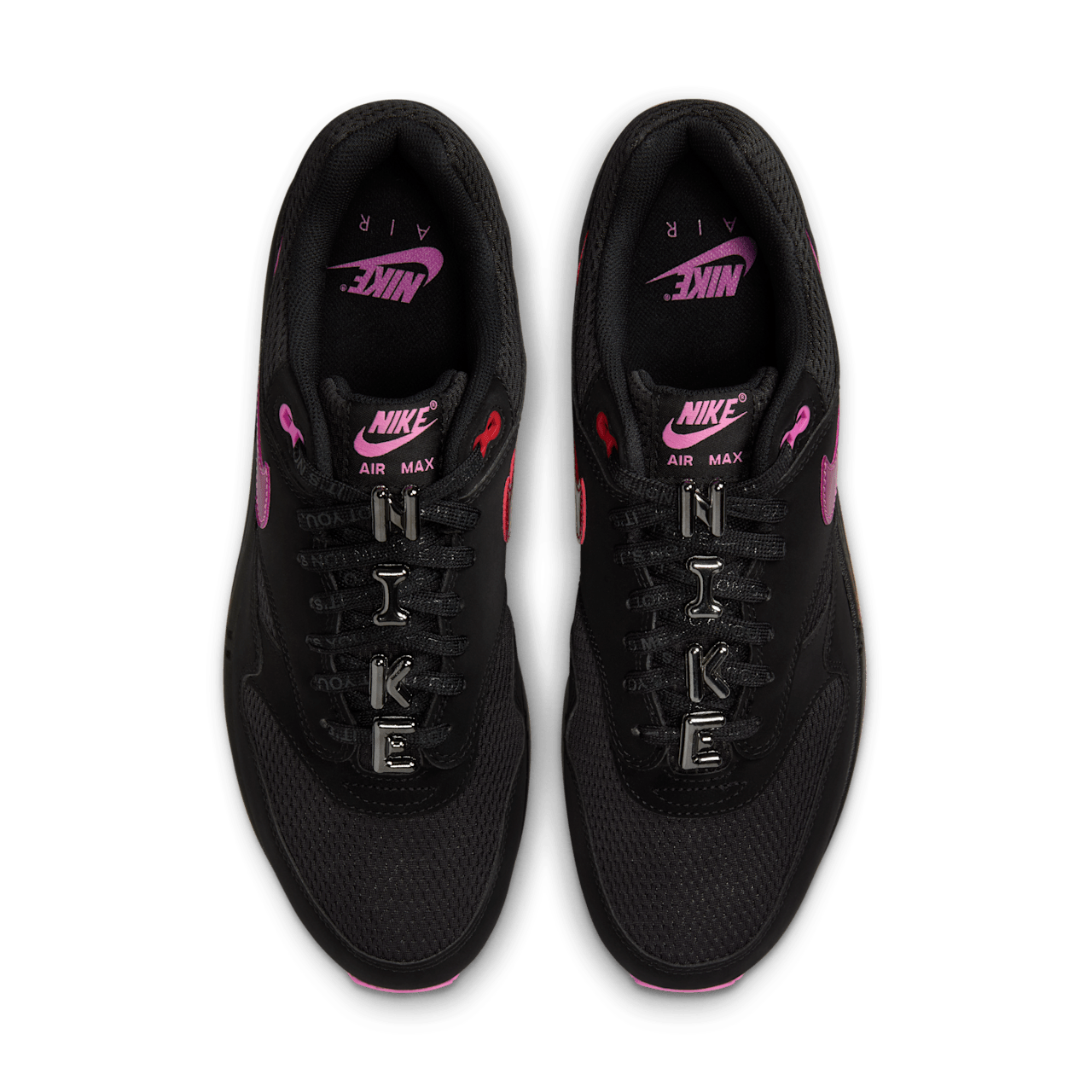 HV2302-001 Nike Air Max 1 PRM Black and Playful Pink (Men's)