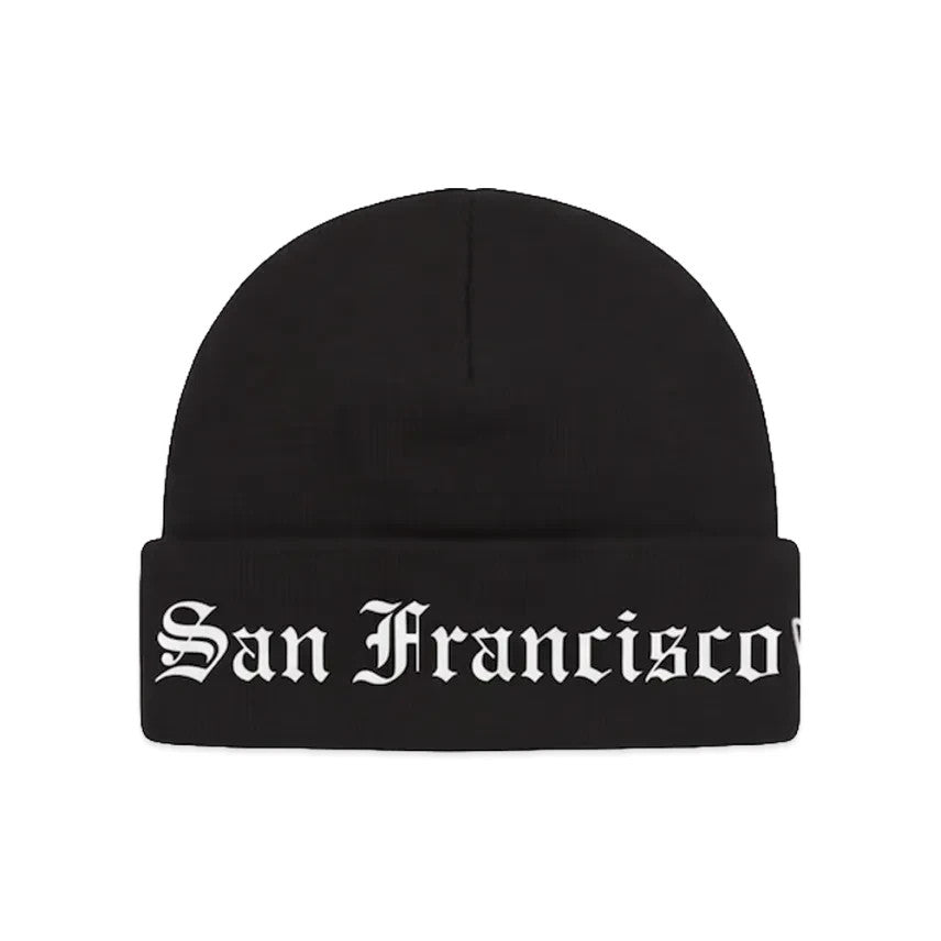 Supreme New Era Shop Beanie (San Francisco) Black