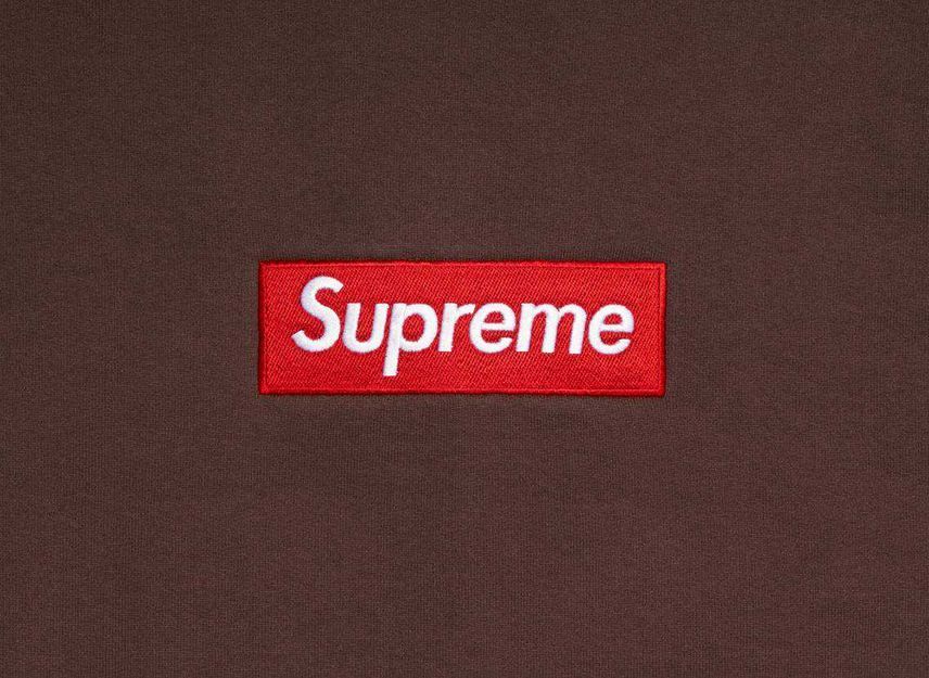 Supreme Box Logo Crewneck Brown (22FW)