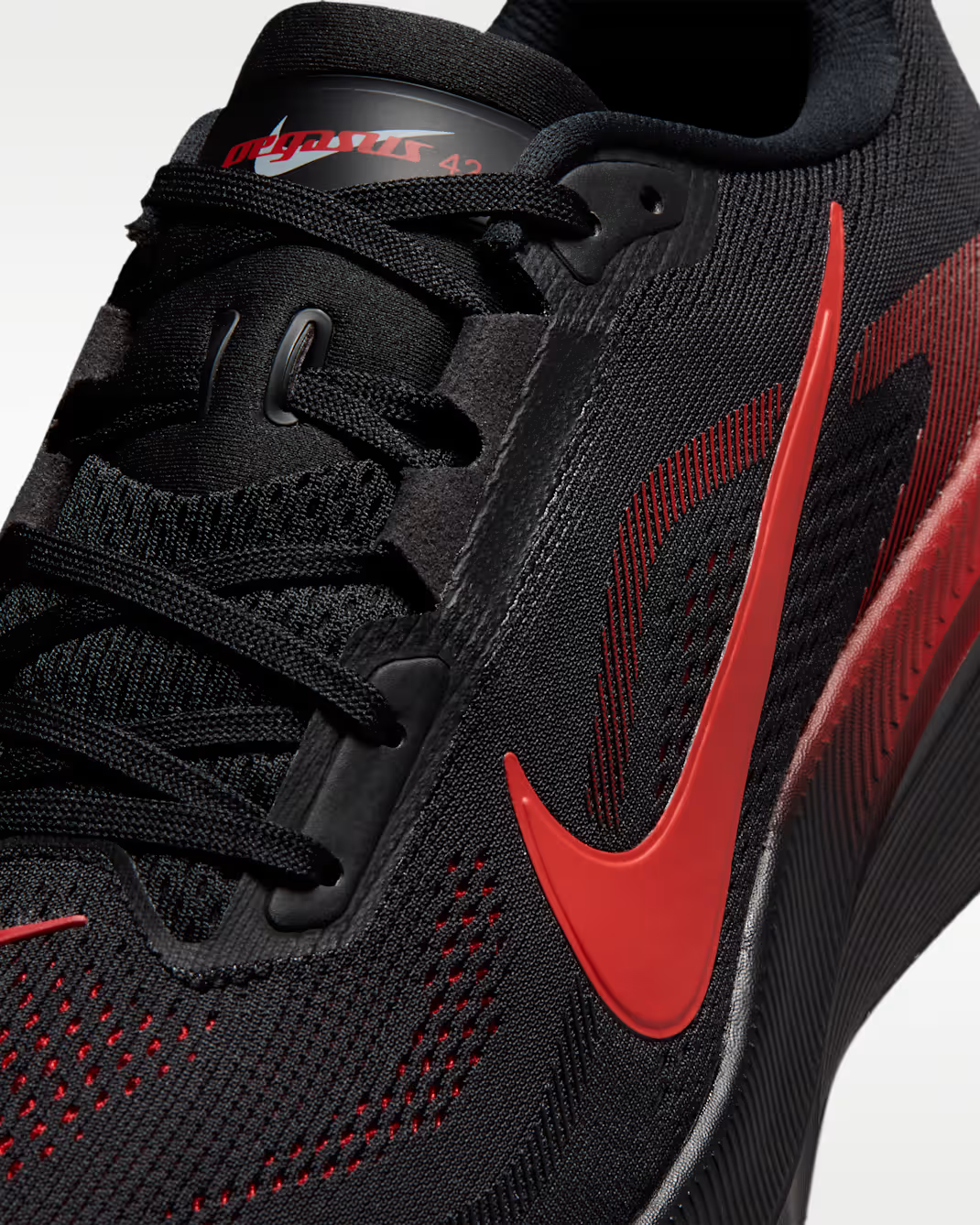 IB1873-007 Nike Pegasus 42 "Black/University Red" (Men's)