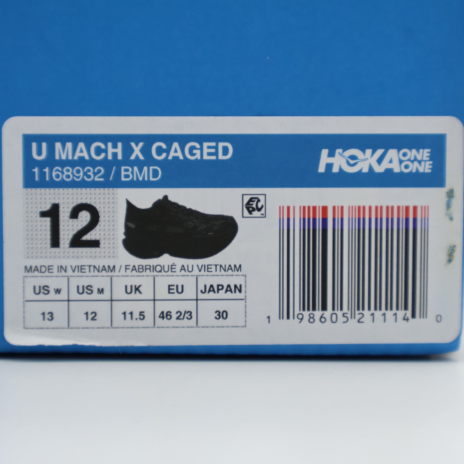 1168932-bmd Hoka Mach X Caged Black Midnightblued (Men's)
