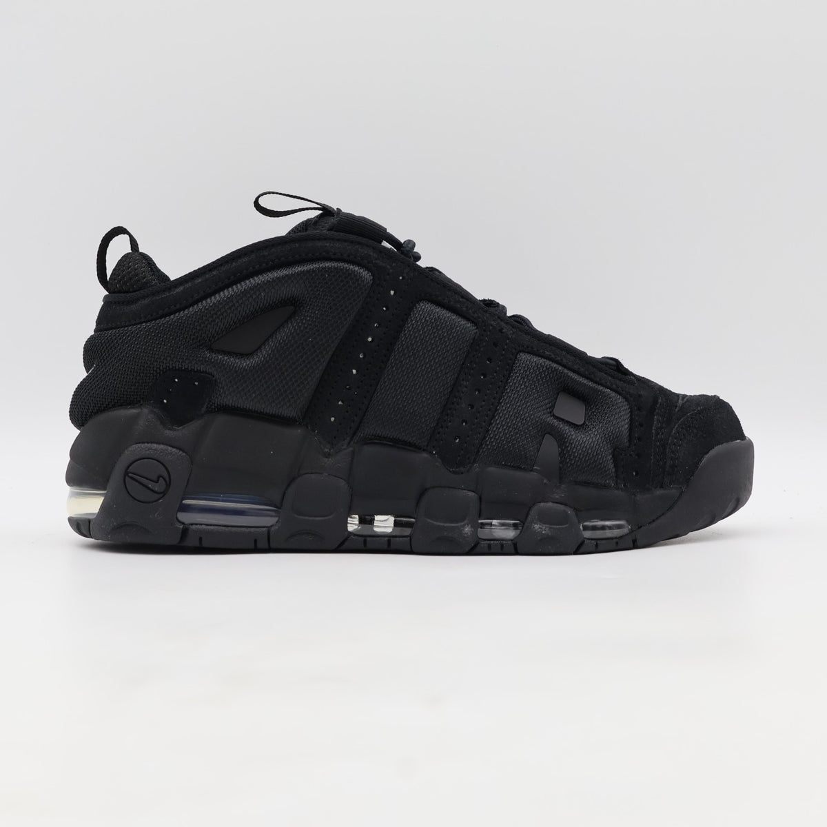IM6649-001 Nike Air More Uptempo Low Triple Black (Men's)