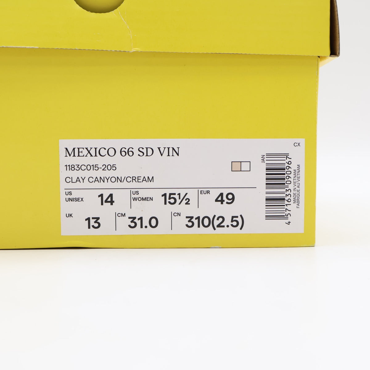 1183C015-205 Onitsuka Tiger MEXICO 66 SD VINCLAY CANYON/CREAM (Men's)