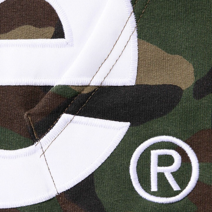 Supreme Big Logo Zip Up Hooded Sweatshirt Woodland Camo