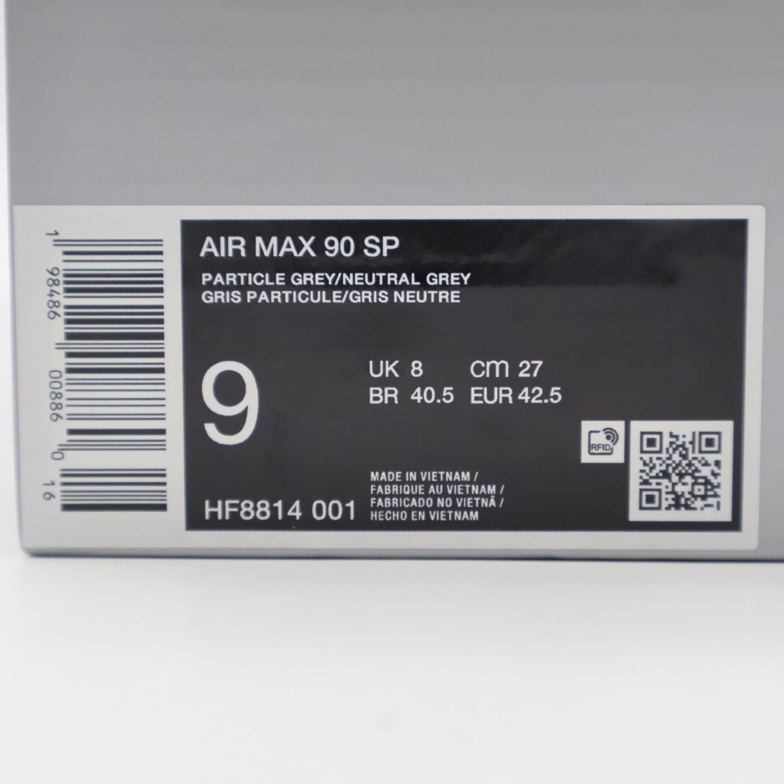 HF8814-001 Patta Nike Air Max 90 Cyber and Particle Grey (Men's)