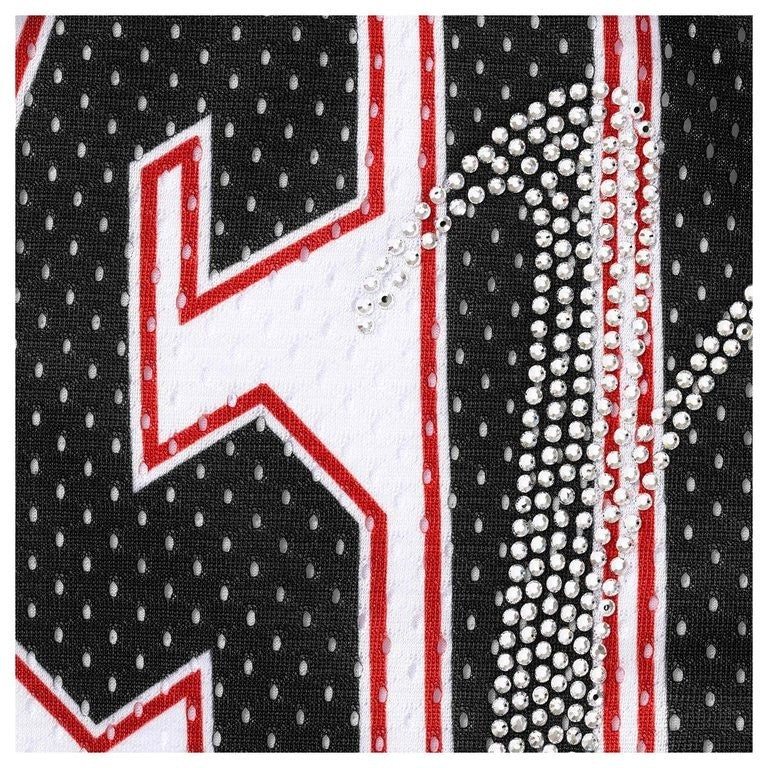 Supreme Rhinestone Mesh Short White